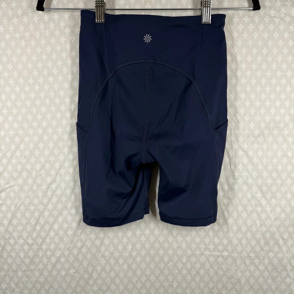 Athleta Dark Blue Ultimate Stash Pocket 7”‎ Bike Shorts